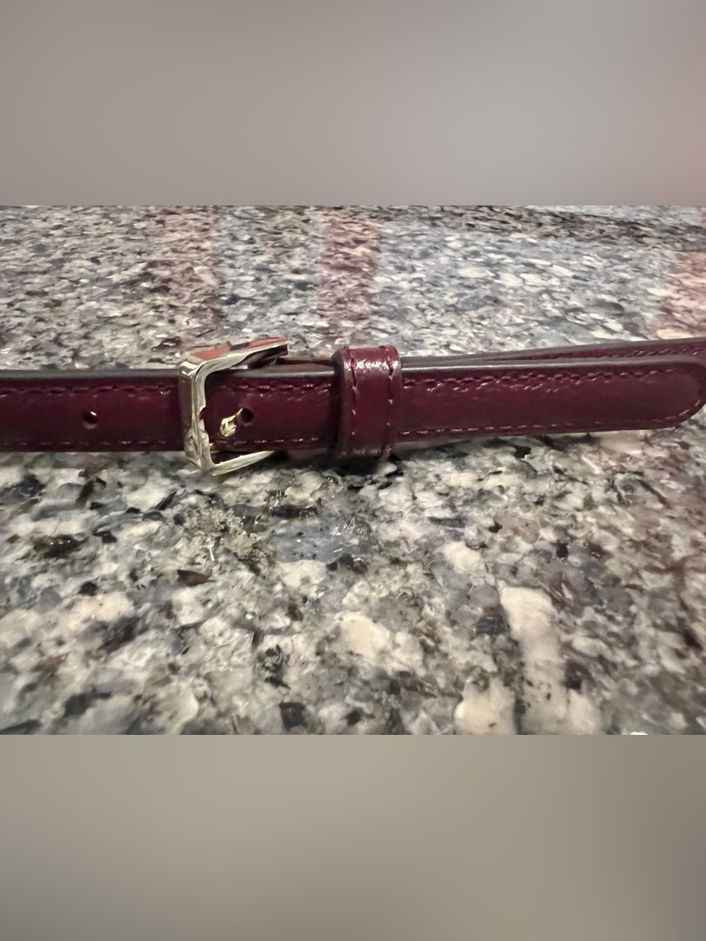 kate spade burgundy pebble leather crossbody with gold hardware - Picture 8 of 11